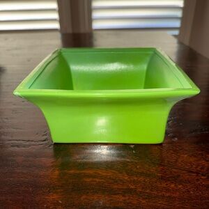 Vintage Chartreuse Green Ceramic Pottery Planter